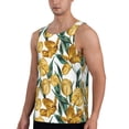 thumbnail image 2 of Fotbe Yellow Tulips Pattern Men's Quick Dry Workout Tank Top Gym Muscle Tee Fitness Bodybuilding Sleeveless T Shirt Breathable Workout Shirt-XX-Large, 2 of 9