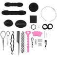 thumbnail image 3 of Chignon Maker Hair Bun Maker Set For Women Hair Accessories Create Buns 20Pcs Pink And Black, 3 of 4
