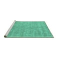 thumbnail image 2 of Ahgly Company Machine Washable Indoor Rectangle Abstract Turquoise Blue Contemporary Area Rugs, 3' x 5', 2 of 4