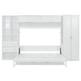 thumbnail image 5 of Newest Queen Size Murphy Bed Wall Bed with Closet , Drawers , Shelves, White, 5 of 9