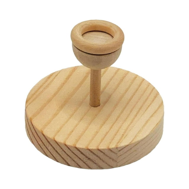 Soporte para bolas de cristal con base de madera, soporte para huevos de Pascua, soporte para esferas de cristal 7 cm de alto.