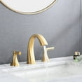 thumbnail image 2 of BATHLET  Widespread Bathroom Sink Faucet with Drain Assembly Brushed Gold Brushed, 2 of 5