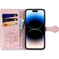thumbnail image 6 of for iPhone 14 Pro Max PU Leather Flip Wallet Case, Cat Dog Cartoon Cute Style with ID Card Holder Phone Cover Case for Apple iPhone 14 Pro Max MG Rose Gold, 6 of 12