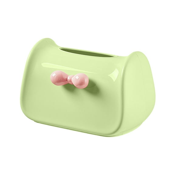 Vikakiooze Dopamine Tissue Box Home Desktop Tea Table Storage Bow Tie Paper Box Kitchen Living Room Bathroom Tissue Box Innerspring