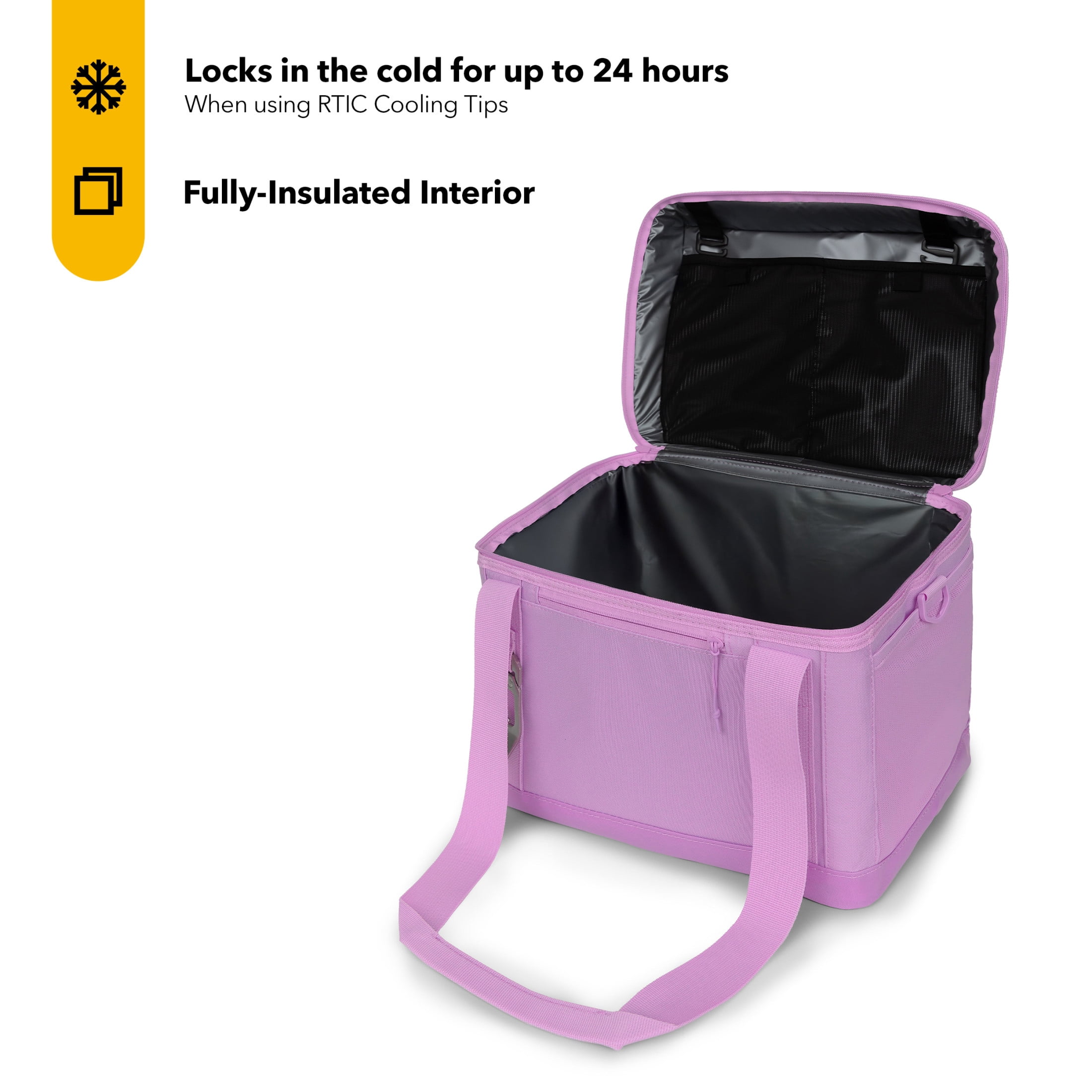 RTIC 28-Can, 27 Qt, Collapsible Soft Cooler with Bottle Opener, Lavender