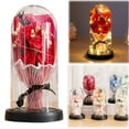 thumbnail image 2 of DJN Home & Garden Elegant Preserved Roses In Glass Dome With Warm LED Light – A For All Occasions, 2 of 9