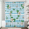 thumbnail image 2 of 72x72 Inch Fabric Shower Curtain Waterproof Polyester, Daisy Floral Print, 2 of 6