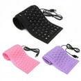 thumbnail image 2 of 85-key Flexible Soft Silicone Keyboard Waterproof Dustproof Desktop Usb Roll Up Keyboard Purple, 2 of 5