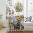 thumbnail image 5 of Spring Flowers Sheer Curtains 84 Inches Long, Farmhouse Garden Hydrangea Sunflowers Bunny Light Filering Curtains, Breathable Simi Curtain Privacy Drapes for Living Room Bedroom Window Treatment, 5 of 9