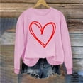 thumbnail image 6 of TKLPEHG Valentines Day Sweatshirt for Women Cute Heart Shirts Crewneck Casual Long Sleeve Valentines Pullover Holiday Tops (Pink,XL), 6 of 8