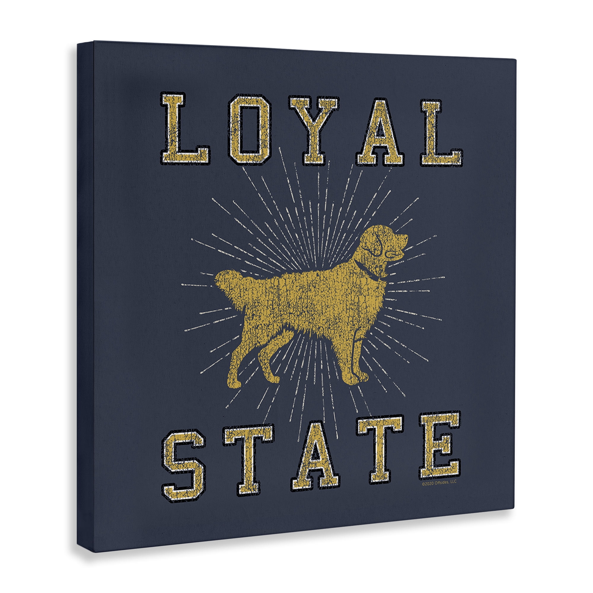 Stupell Industries Varsity Loyal State Novelty & Humor Painting Wrapped Canvas Art Print Wall Art, 36 x 36