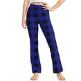 thumbnail image 2 of MKOSPLRT Flare Pants for Girl High Waist Yoga Workout Pants Fashion Plaid Print Leggings Casual Athletic Bootcut Pants Kids Clothes, 2 of 9