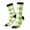3 Black, variant on White Green Plaid Print Adult Socks for Men & Women,Calf Socks, Ankle Socks,Boots Socks,Breathable Casual Sock,Unisex Crew Socks
