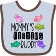 thumbnail image 3 of Inktastic Mommy's Fishing Buddy with Colorful Fish Boys or Girls Baby Bib, 3 of 4