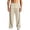 Khaki, variant on Joggers for Men Color Block Loose Fit Casual Elastic Waist Drawstring Pants Outdoor Straight Leg Fitness Pants Solid Color Lounge Joggers with Pockets