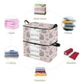 thumbnail image 4 of Foldable Clothes Storage Bags Clothes Organizer Bin with Clear Windows for Clothes Bedding Grey Bunnies, 4 of 6