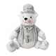 thumbnail image 1 of Decoración Muñecos Oso Polar Navideños de Peluche 32 cm plateado, 1 of 6