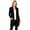 Black, variant on Women's Casual Long Sleeve Open Front Solid Cardigan with Side Pockets Black L