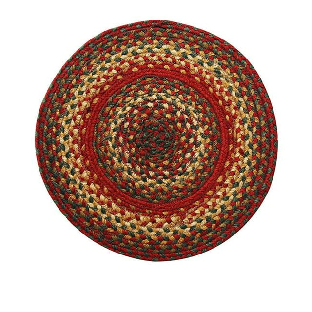 Homespice Decor 592125 Tapis Tressés en Jute de Grange Cidre Hudson - Trivet - Rond