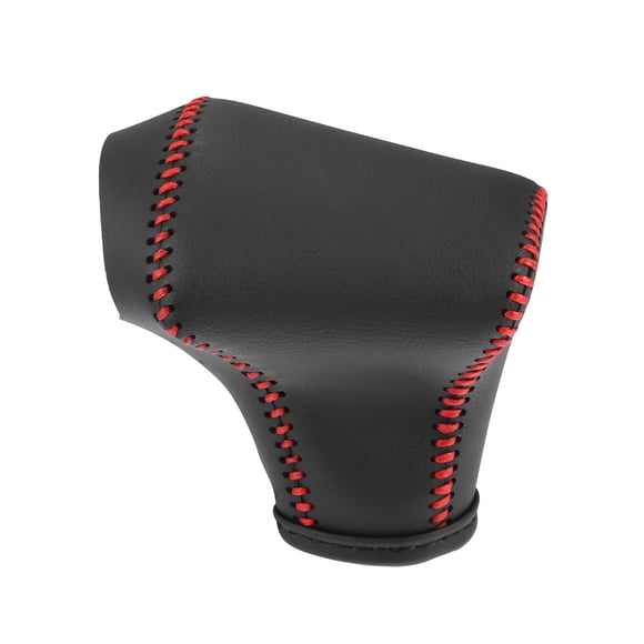 Funda de pomo de cambio de marcha Unique Bargains para Kia Rio 4 K2 Sportage 2017 2018 con costuras, funda de palanca de cambios duradera de piel sintética 1 pieza negra, roja
