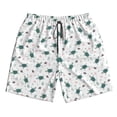 thumbnail image 3 of Uemuo Hand Drawn Turtle Pattern Men's Swim Trunks Hawaiian Beach Bathing Suit Swimsuits Beach Quick-Dry Shorts with Pockets-Medium, 3 of 9