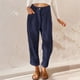 thumbnail image 5 of WILLBEST Pantalones Casuales de Pana para Mujer, de Pierna Recta, con Bolsillos para Una Comodidad Elegante. Chica, 5 of 7