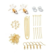 1box DIY Christmas Gift Earring Making Kits include Cellulose Acetate Resin Pendants Blown Glass Globe Beads