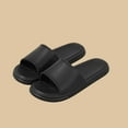 thumbnail image 5 of Mens Slides, House Slippers for Men Shower Pool Beach Lightweight Cushioned EVA Quick Dry Water Resistant Black,Size 40, 5 of 6