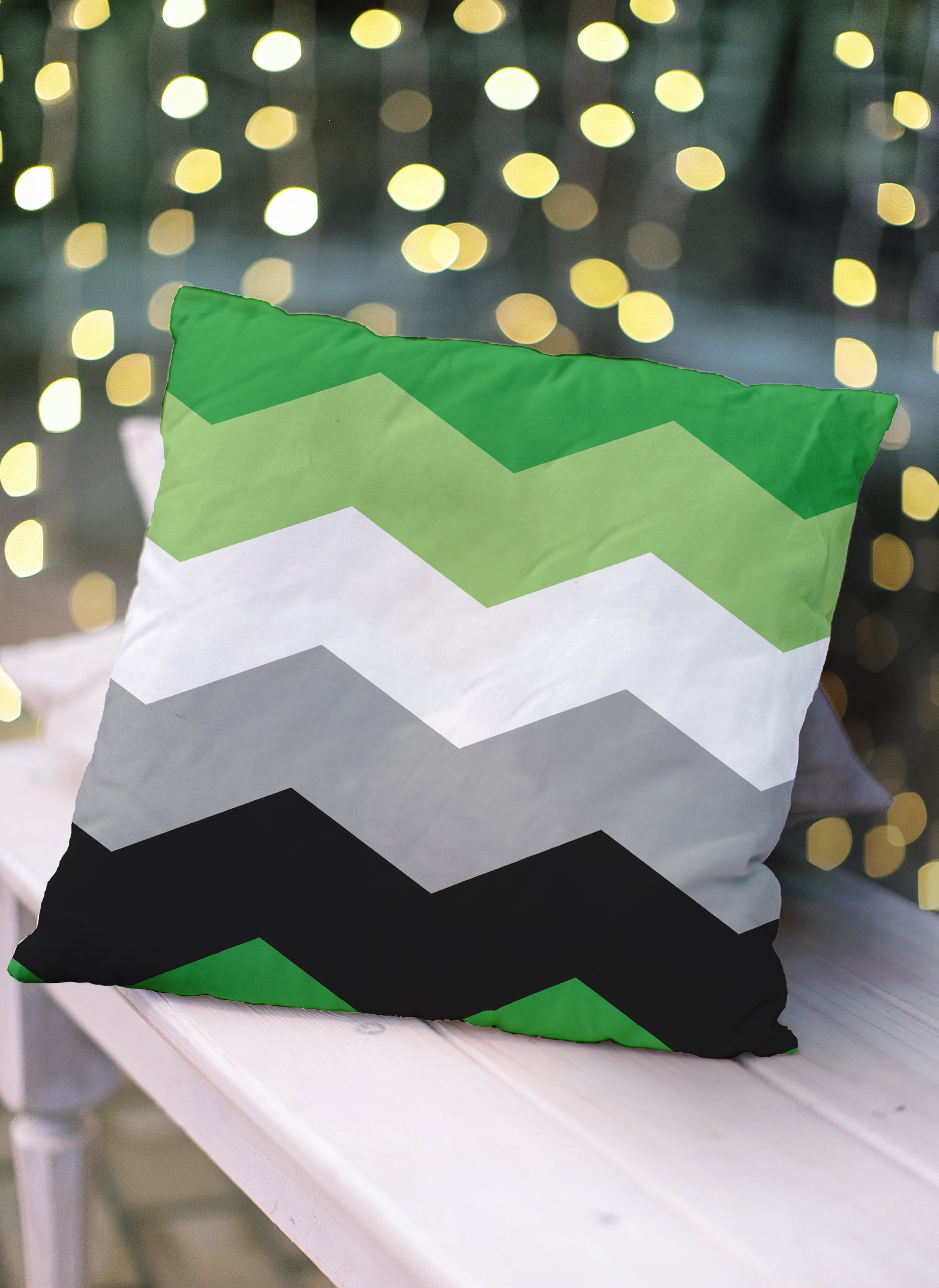 Simply Daisy 20" x 20" Contemporary Chevron Pride Day Polyester Throw Pillow