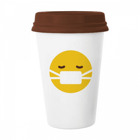 

Sick Head Yellow Cute Online Chat Mug Coffee Drinking Glass Pottery Cerac Cup Lid