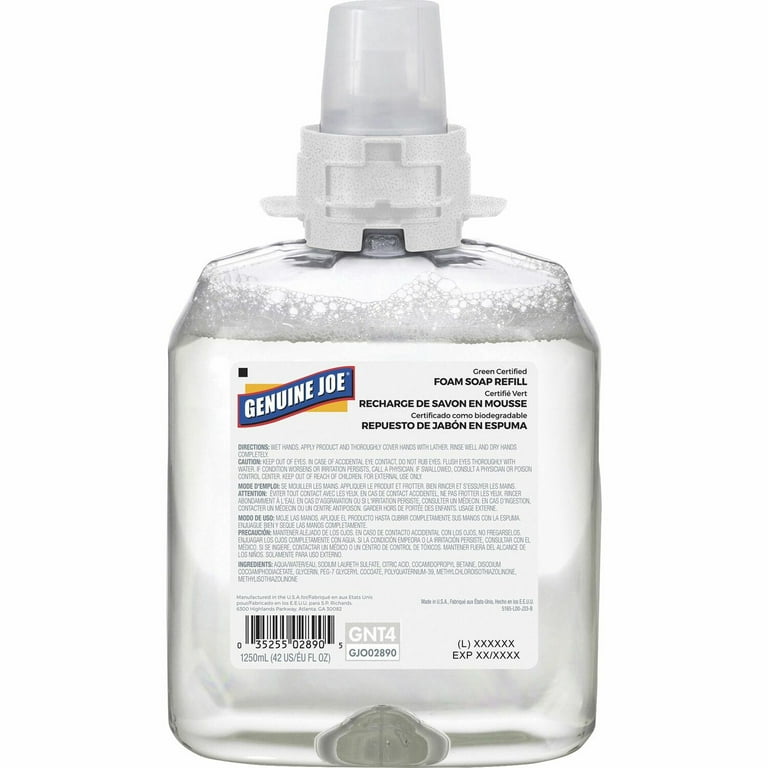 Genuine Joe Solutions Soap Dispenser - Manual - 1.32 quart Capacity - Black - 6 / Carton Genuine Joe Solutions Soap Dispenser - Manual - 1.32 quart Capacity - Black - 6 / Carton