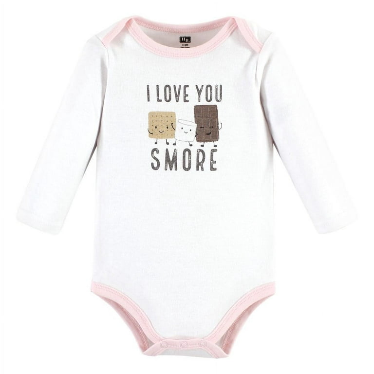 Hudson Baby Infant Girl Long-Sleeve Bodysuits and Pants, Love You Smore,  0-3 Months