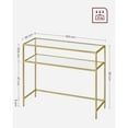 thumbnail image 2 of SONGMICS HOME 39.4-Inch Modern Console Table, Entryway or Sofa Table with Metal Frame, 2-Tier Shelves, and Adjustable Feet for Living Room, 2 of 5