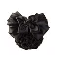 thumbnail image 1 of Funda para moño para el pelo para mujer, redecilla para el pelo, decoración con lazo, pasador de lazo de satén, pinza para el pelo francesa, lazo, cinta, flor, accesorios para el cabello para azafatas, 1 of 1