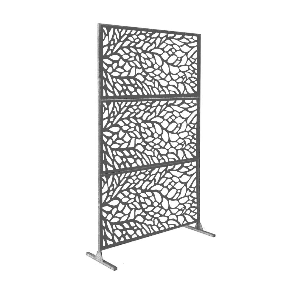 6 H X 4 W Laser Cut Metal Privacy Screen Metal Privacy Screen Fence Metal Wall Art Outdoor Indoor Privacy Metal Panel 4 H X 2 W Silver 3pcs Walmart Com Walmart Com