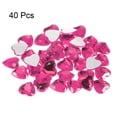 thumbnail image 3 of Unique Bargains 40 Pcs Acrylic Flat Back Rhinestones 20mm/0.8 Inch Heart Artificial Gemstone for Crafts Jewelry Making Peach Red, 3 of 7