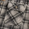 thumbnail image 5 of BVnarty Plaid Shirts for Men Men Vintage Plaid Long Sleeve Shirt Turndown Collar Button With Pockets Casual Lightweight Fabric for Spring Fall Winter Outdoor Fashion, 5 of 9