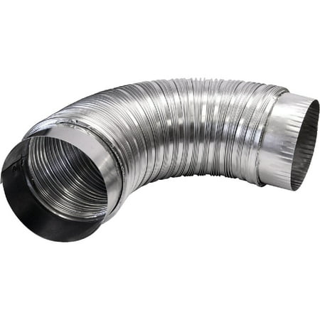 

1PACK Dundas Jafine 4 In. x 2 Ft. Aluminum Semi-Rigid Dryer Duct with Collars
