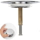 thumbnail image 1 of Bath Stopper, 70 Mm, With Double Seal, Height Adjustable, Universal Bath Stopper, Sink Valve, Hardened Brass With Chrome Finish, 1 of 5
