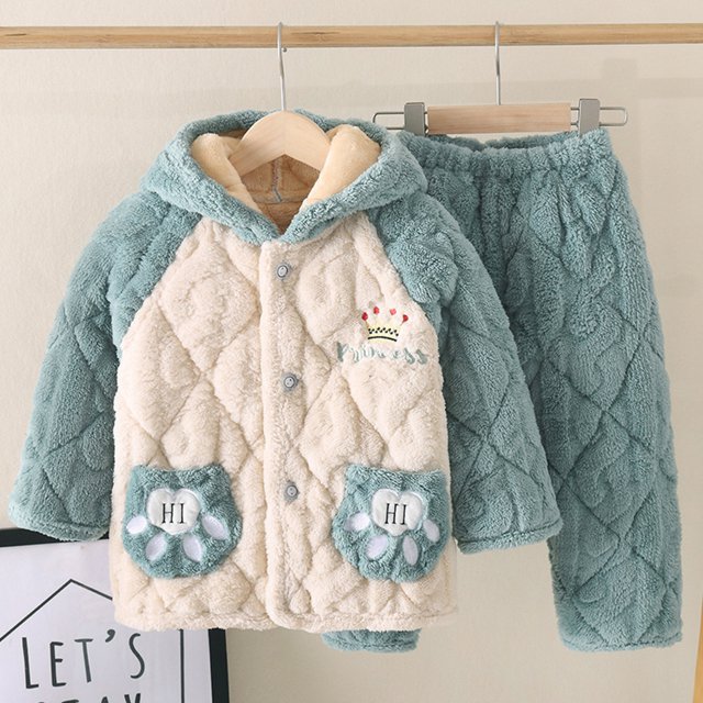 Fgnfyis Kids 2pc Soft Fleece Pajama Set Boys Outfits Green 14