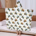 thumbnail image 5 of Cartoon Tractors Stars White Pattern Hooded Bath Towel，60"x35" for Ages 3 To 12 Kids, Quick Dry Lightweight Soft Microfiber Hood Beach Towel Cover Up for Kids, 5 of 7