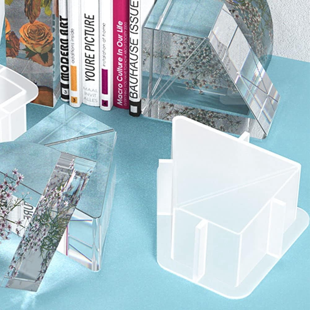 Liho Large Resin Molds,Bookend Resin Molds,Large Geode Book Organize Resin Molds Silicone,Crystal Epoxy Deep Resin Molds,Epoxy Resin Molds for Flowers Preservation,Bookends DIY(Sector) A605