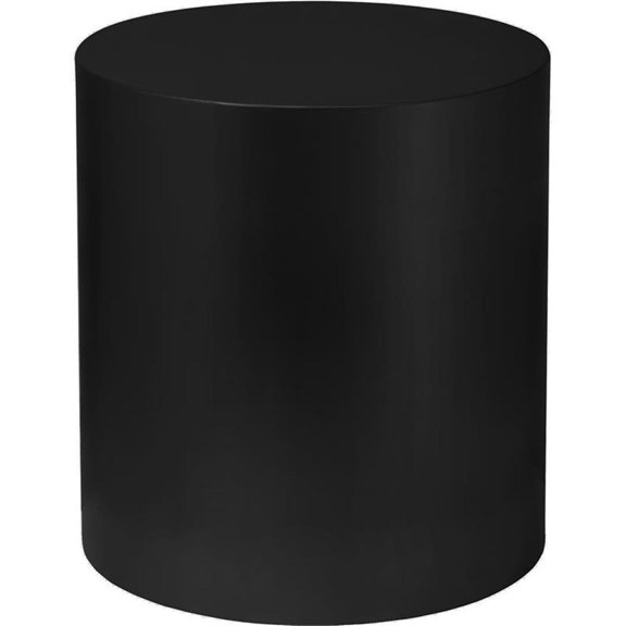 Trent Home Cylinder Round Contemporary Metal End Table in Black