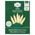thumbnail image 7 of Indoor/Outdoor 100-Count LED Mini Christmas String Lights, Warm White, Green Wire, 19.5', by Holiday Time, 7 of 7