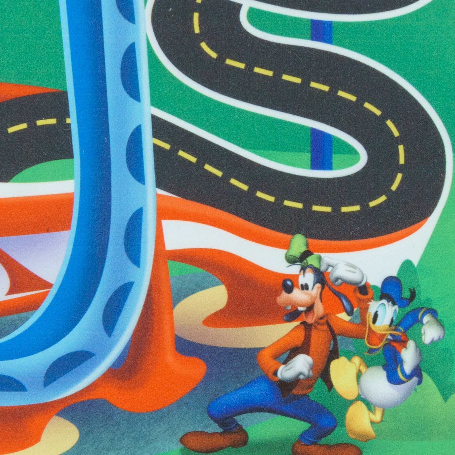Disney Kids Mickey Mouse Road Play Digital Printed Multicolor Youth Indoor Area Rug, 4x6