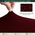 thumbnail image 3 of CHUN YI Spandex Stretch Couch Cushion Covers Sofa Seat Slipcovers (Loveseat, Wine), 3 of 5