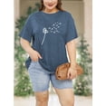 thumbnail image 3 of XCHQRTI Plus Size Dandelion Shirt Women's Oversized Graphic Tshirts Short Sleeve Loose Tee Tops, 3 of 8