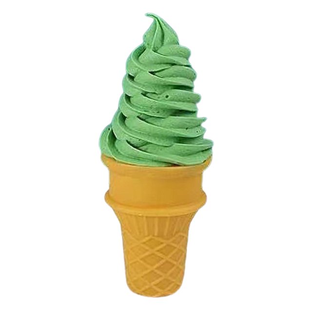 Shengyu Ice Cream Cone Food Model Desktop Props Dessert for Photo Decor Green Display Green 6x6x14cm