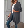thumbnail image 4 of BadPiggies Women's Draped Open Front Cardigan Casual Long Sleeve Lightweight Cardigans Sweaters Duster S-XXL, 4 of 6