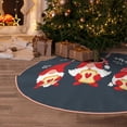 thumbnail image 4 of Salouo Three Cute Christmas Gnomes Christmas Tree Skirt 36" Farmhouse Christmas Decorations Snowman Xmas Tree Skirt Tree Mat for Holiday Party Decor, 4 of 8